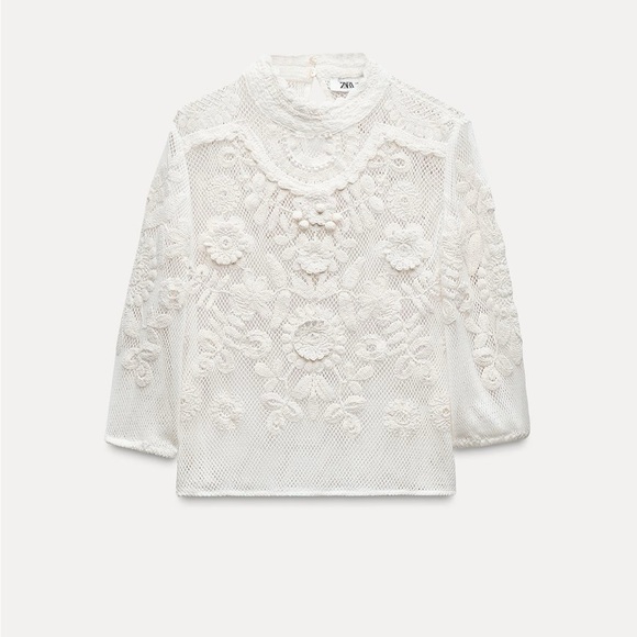 ZARA Embroidered Top ZW Collection - Picture 10 of 11